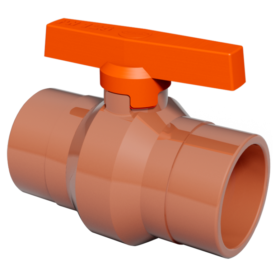Registro de Esfera Solda PVC Marrom 50mm - 1 unidade