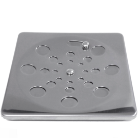 Grelha Quadrada Fecho Inox 95x95x4mm