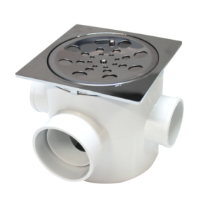 Caixa Sifonada Quadrada com Grelha Inox Anti-Insetos